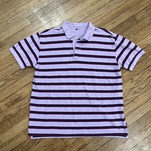 Striped Purple Men's Polo Shirt